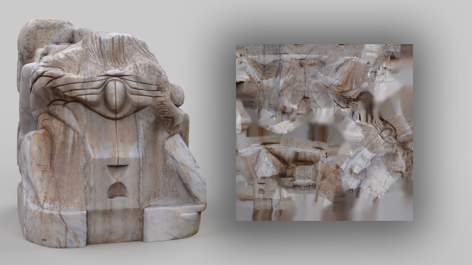 Absract Cube Scan Low-poly 3D model_20