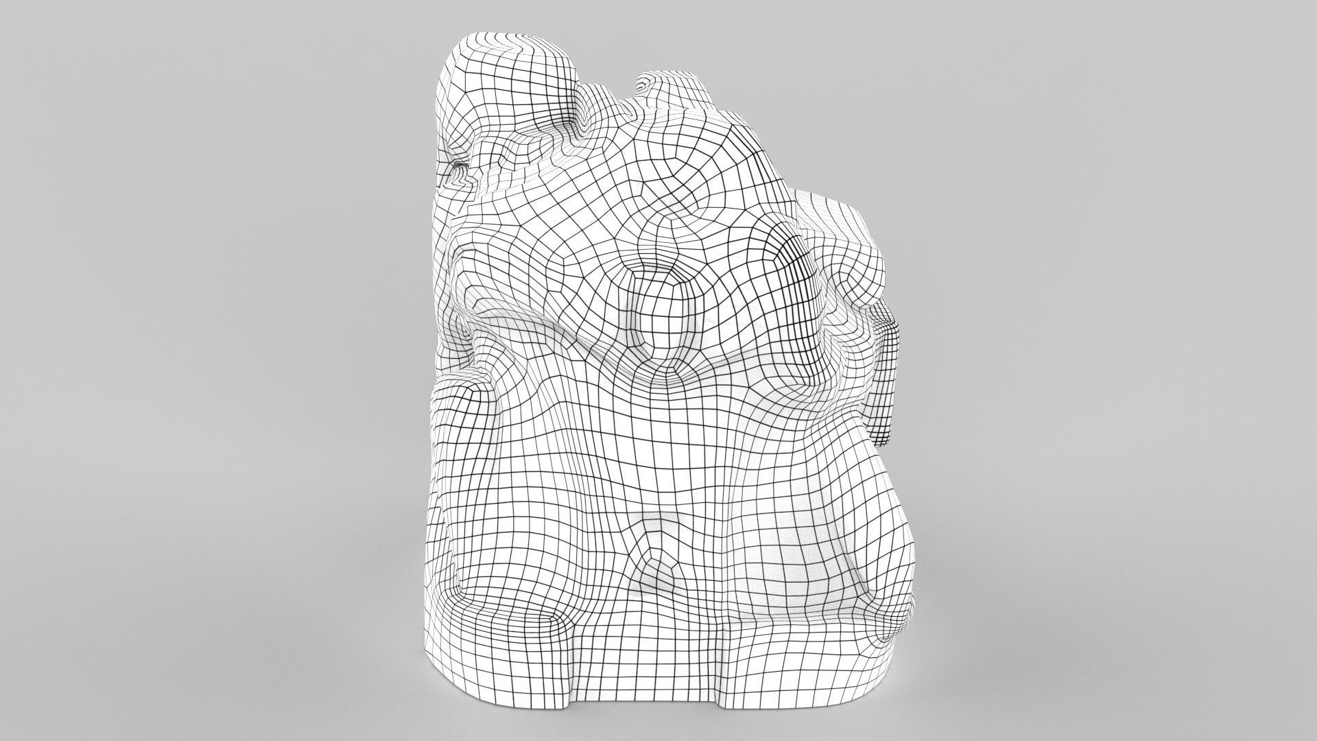 Absract Cube Scan Low-poly 3D model_27