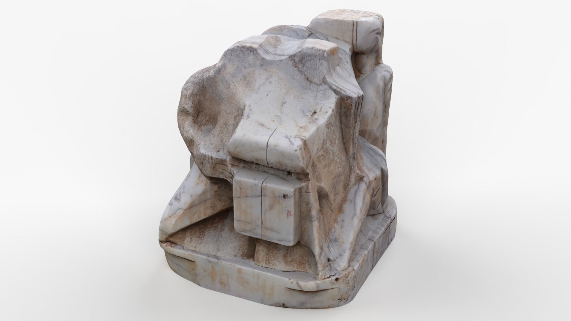 Absract Cube Scan Low-poly 3D model_3