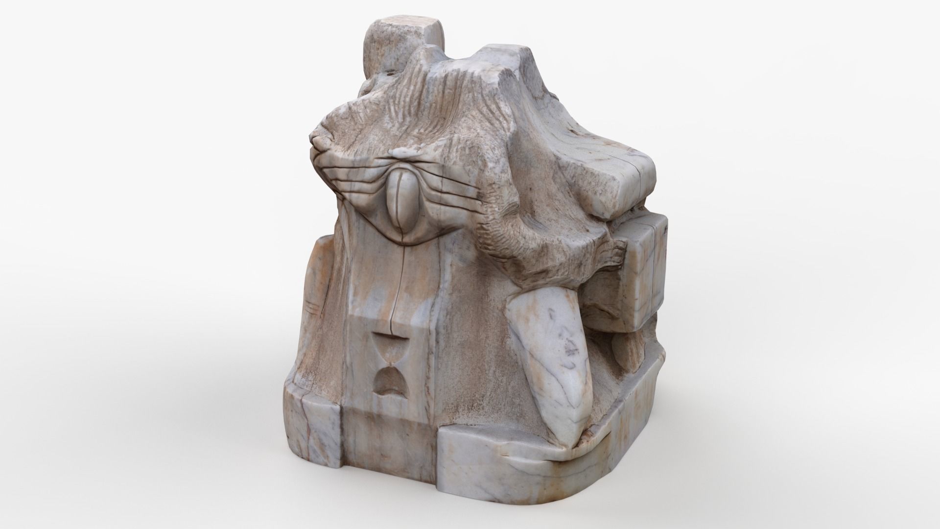 Absract Cube Scan Low-poly 3D model_13