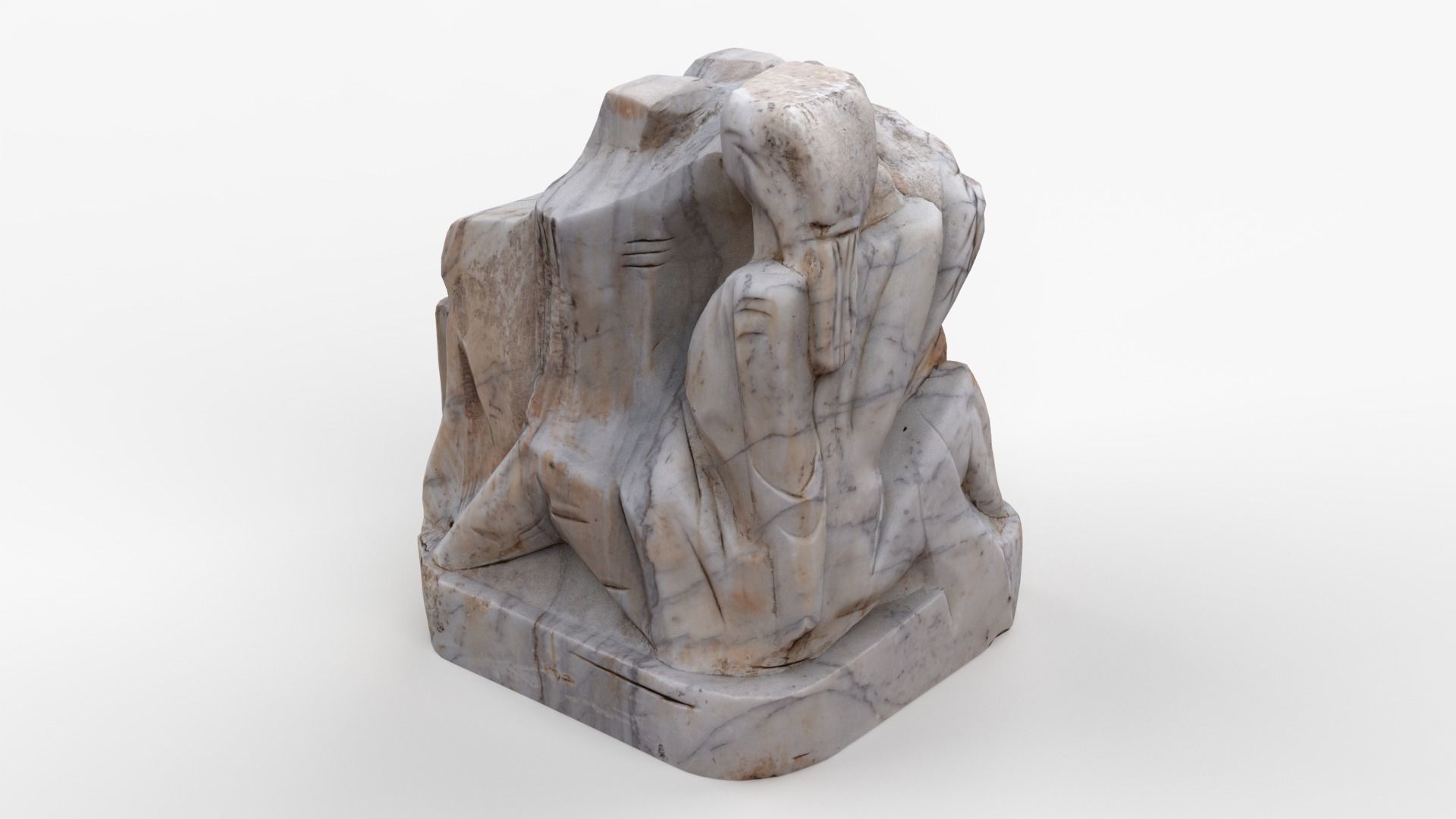 Absract Cube Scan Low-poly 3D model_17