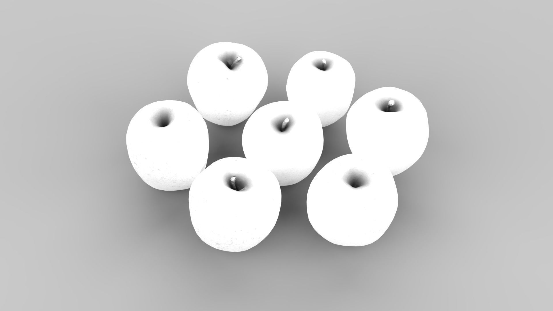 Apple Scan Set Low-poly 3D model_24