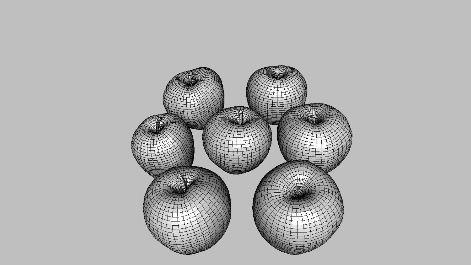 Apple Scan Set Low-poly 3D model_40