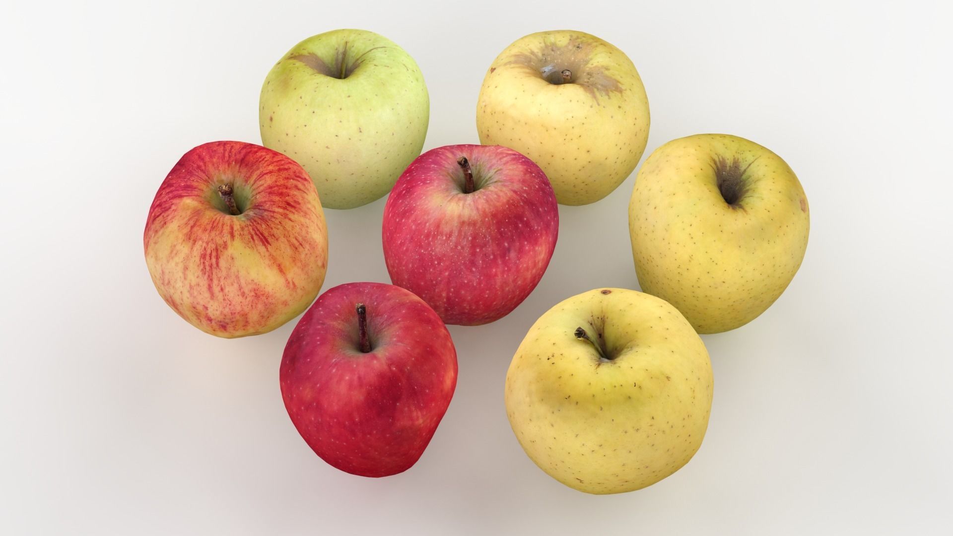 Apple Scan Set Low-poly 3D model_3