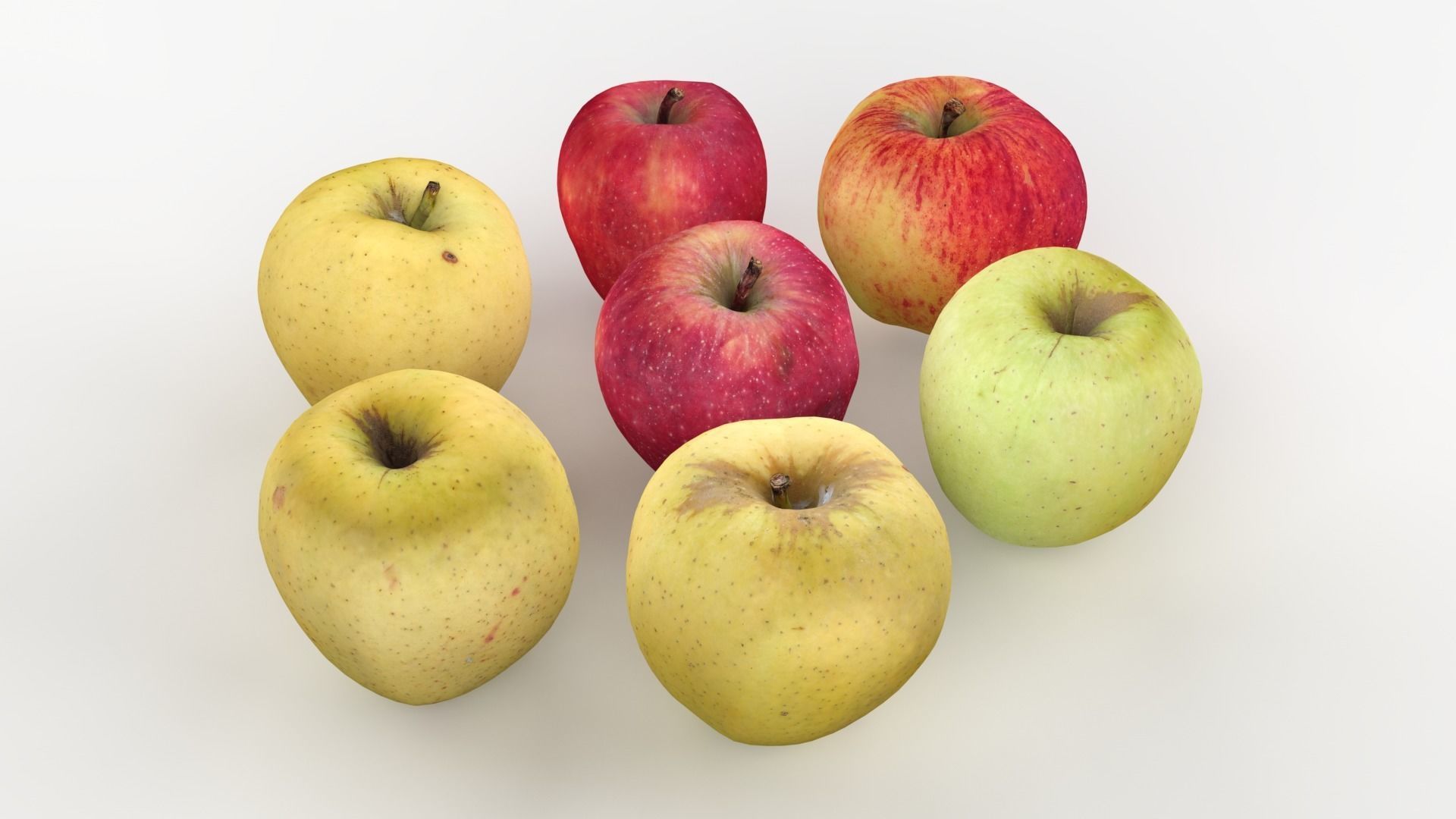 Apple Scan Set Low-poly 3D model_14