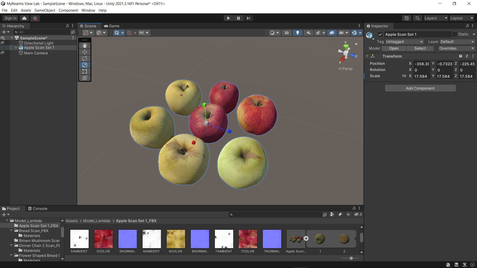 Apple Scan Set Low-poly 3D model_45