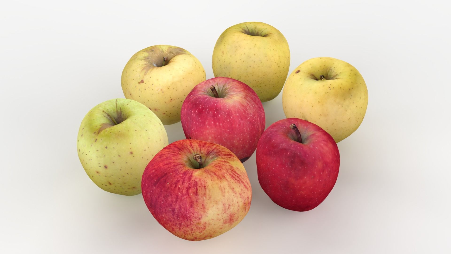 Apple Scan Set Low-poly 3D model_8