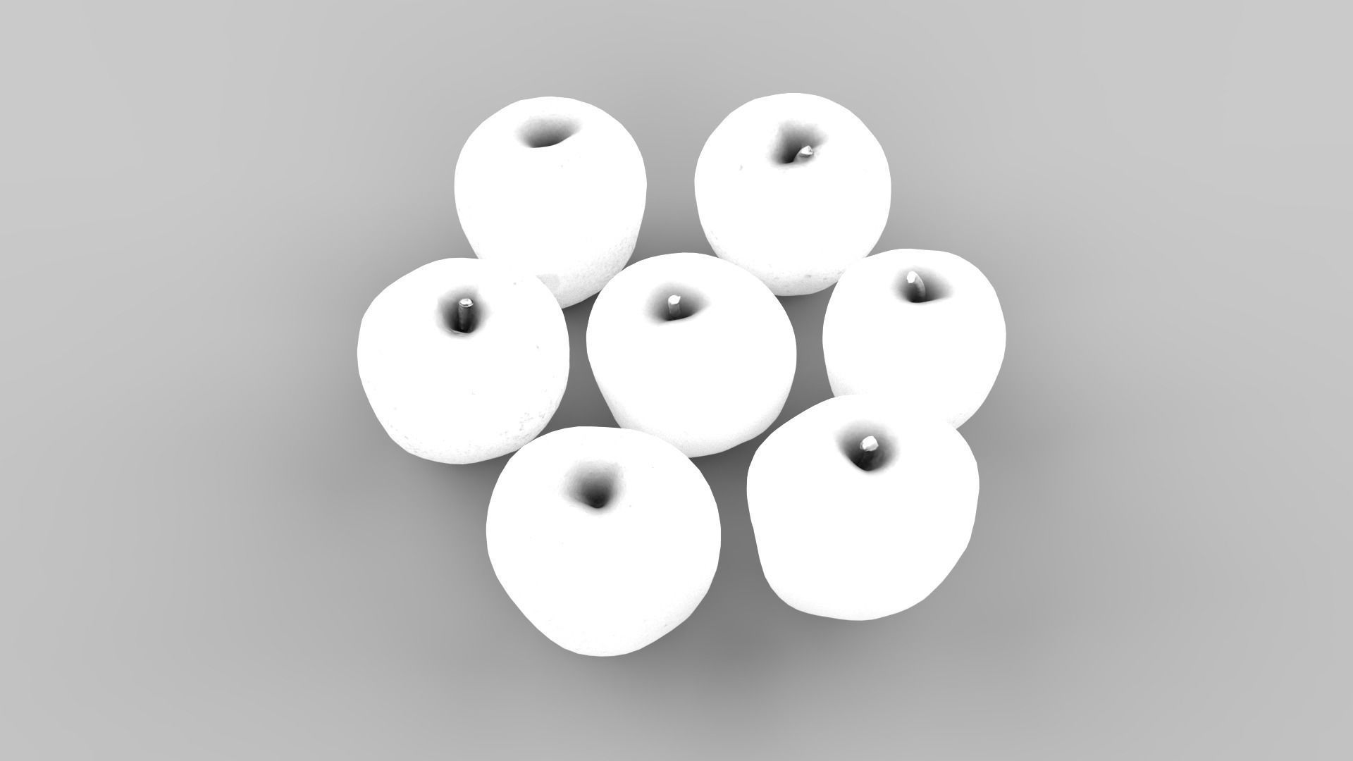Apple Scan Set Low-poly 3D model_23