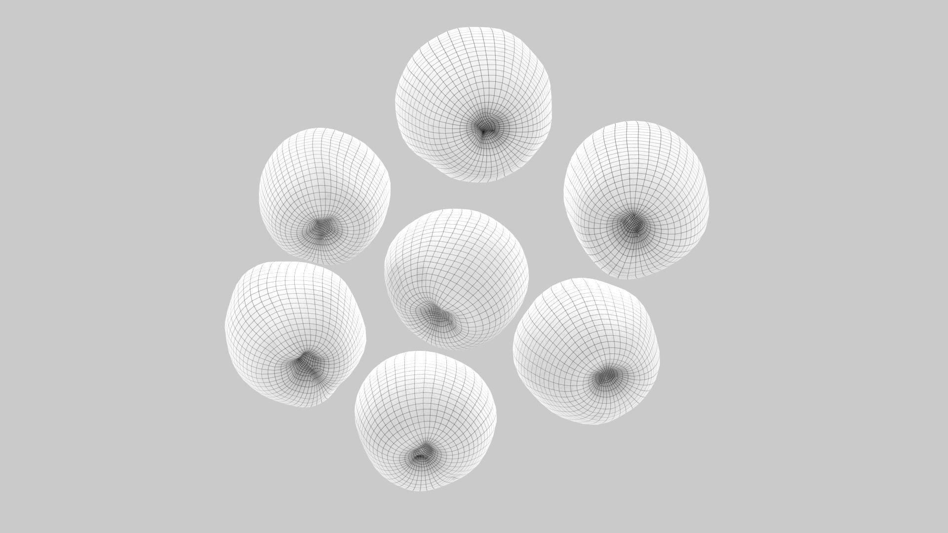 Apple Scan Set Low-poly 3D model_37