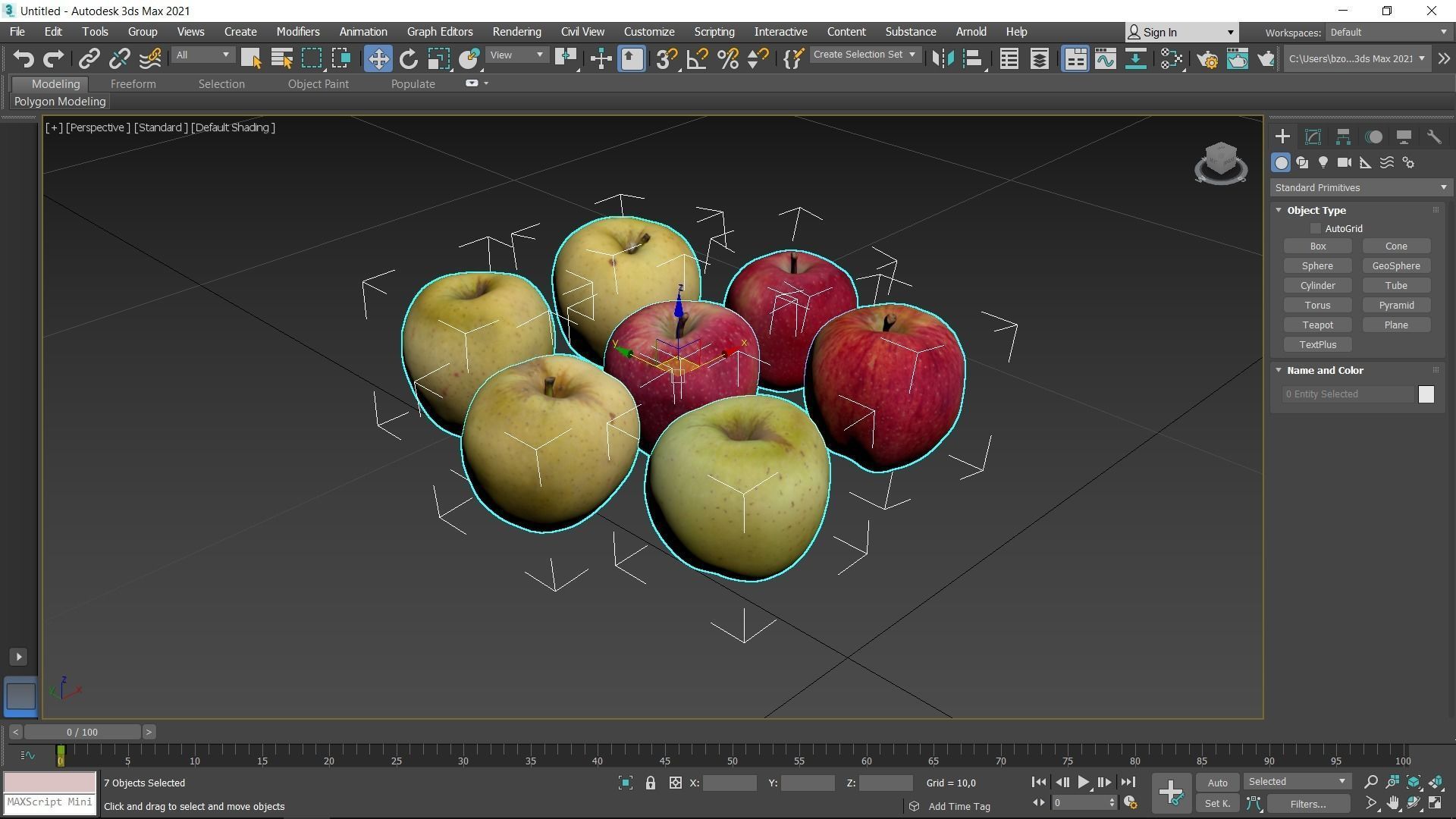 Apple Scan Set Low-poly 3D model_44