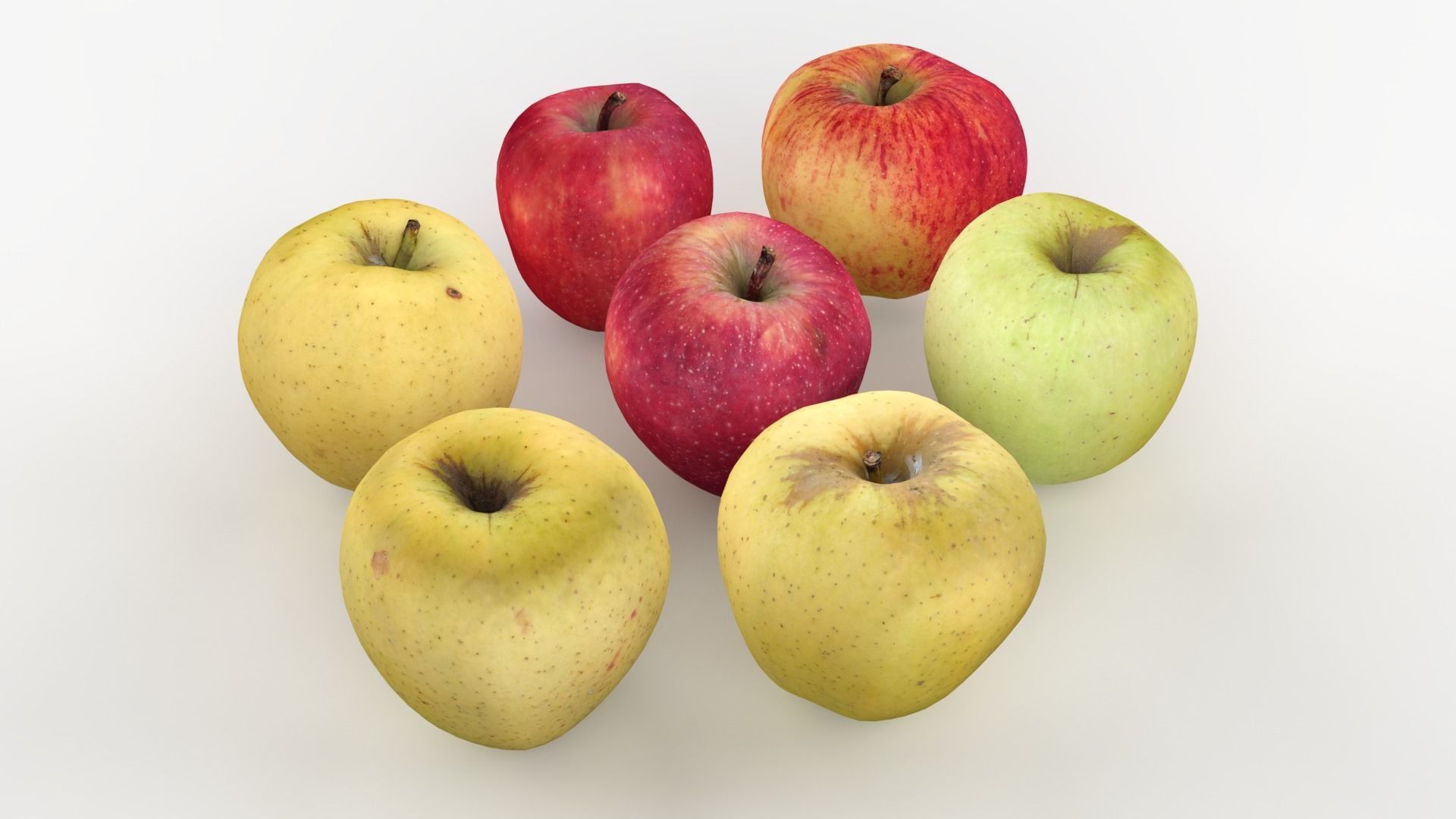 Apple Scan Set Low-poly 3D model_5