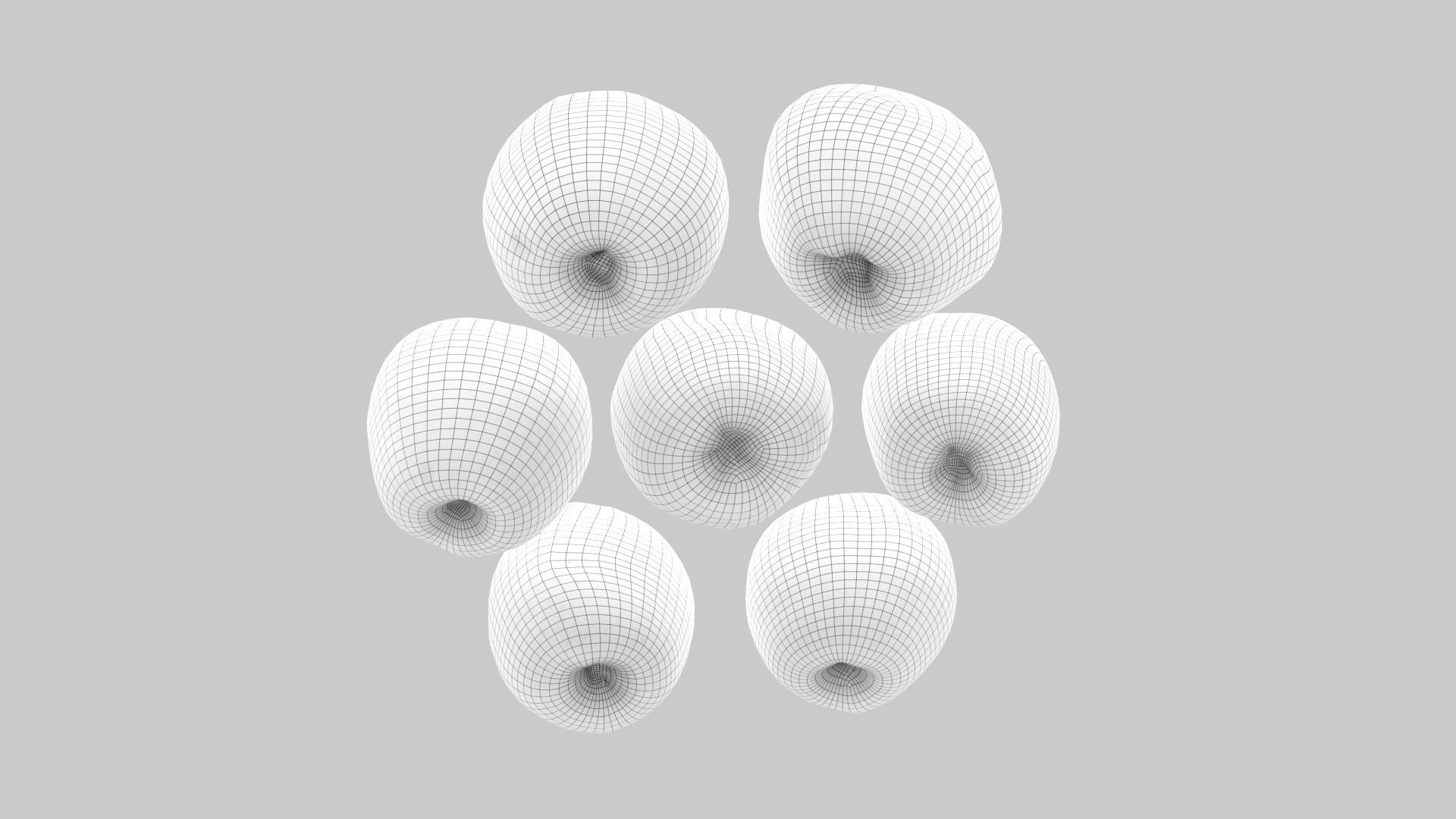 Apple Scan Set Low-poly 3D model_34