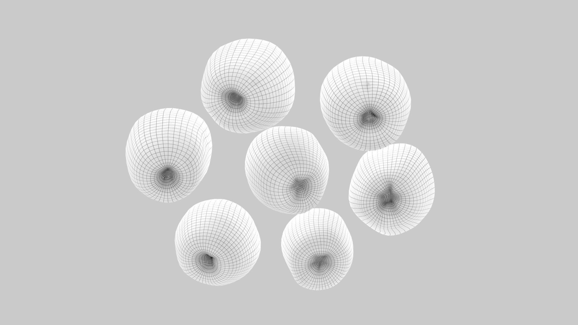 Apple Scan Set Low-poly 3D model_35