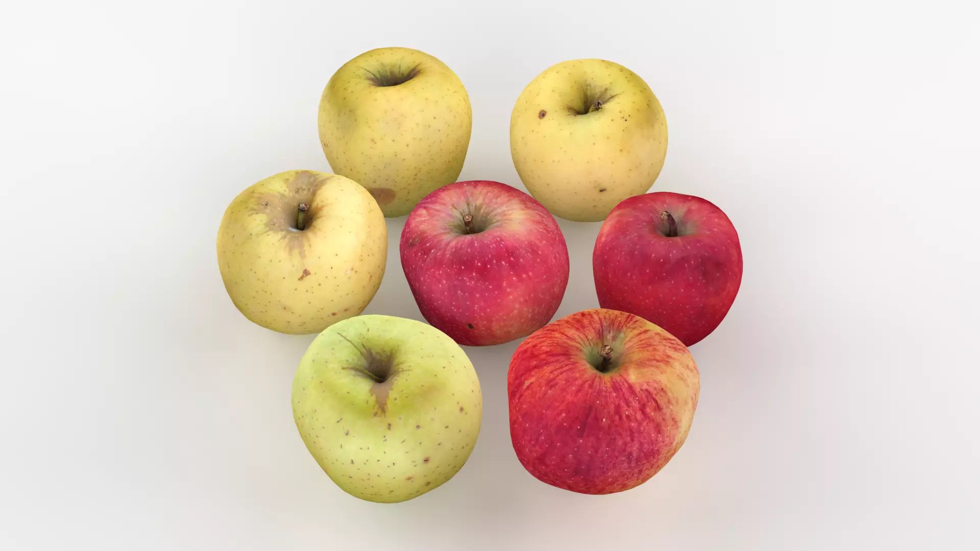 Apple Scan Set Low-poly 3D model_0