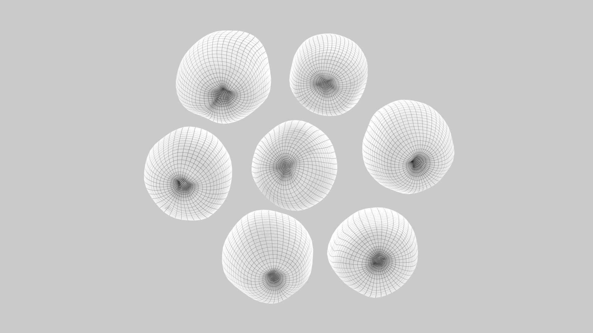 Apple Scan Set Low-poly 3D model_33