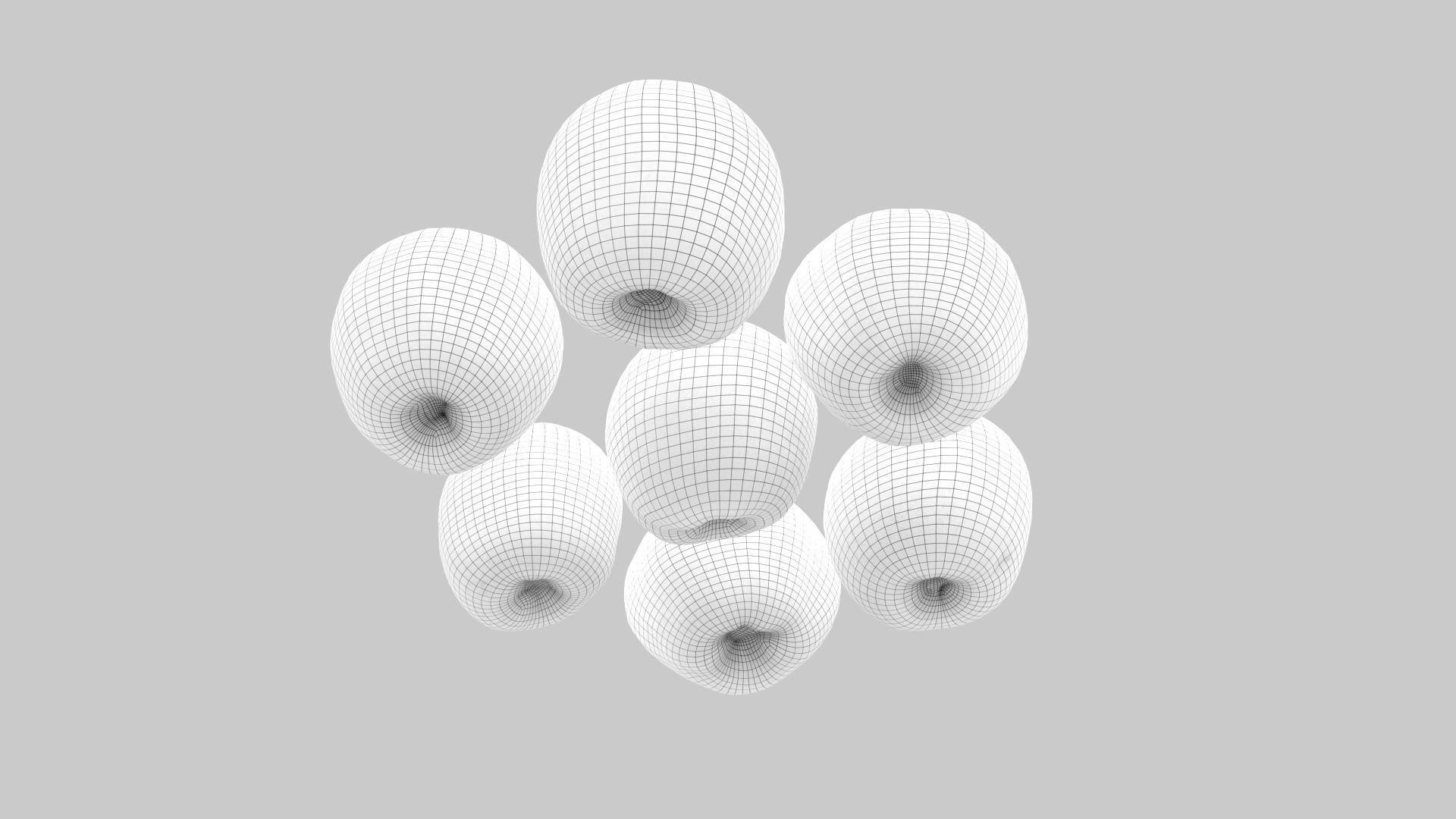 Apple Scan Set Low-poly 3D model_36