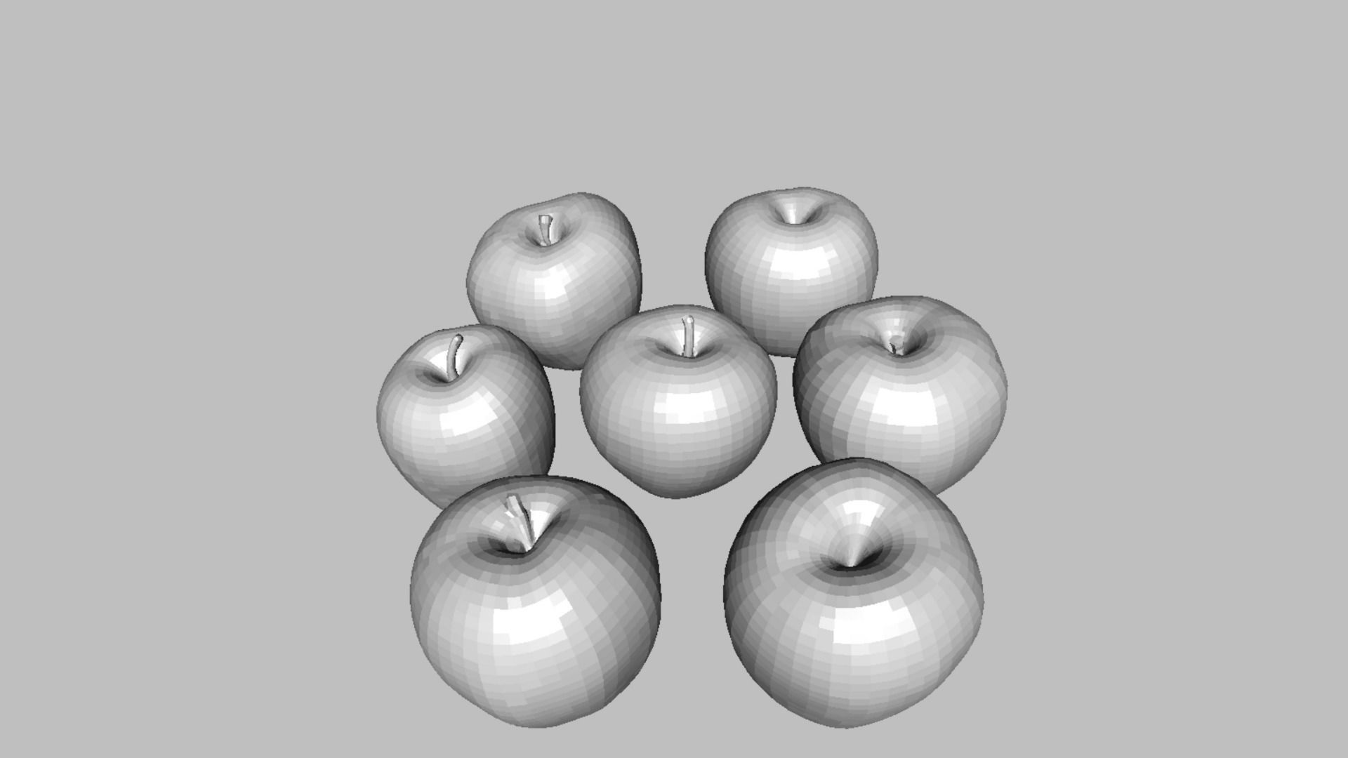 Apple Scan Set Low-poly 3D model_39