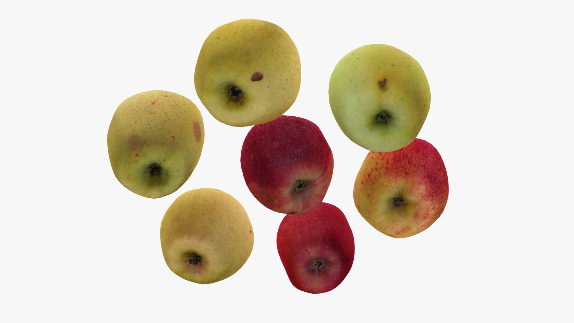 Apple Scan Set Low-poly 3D model_13