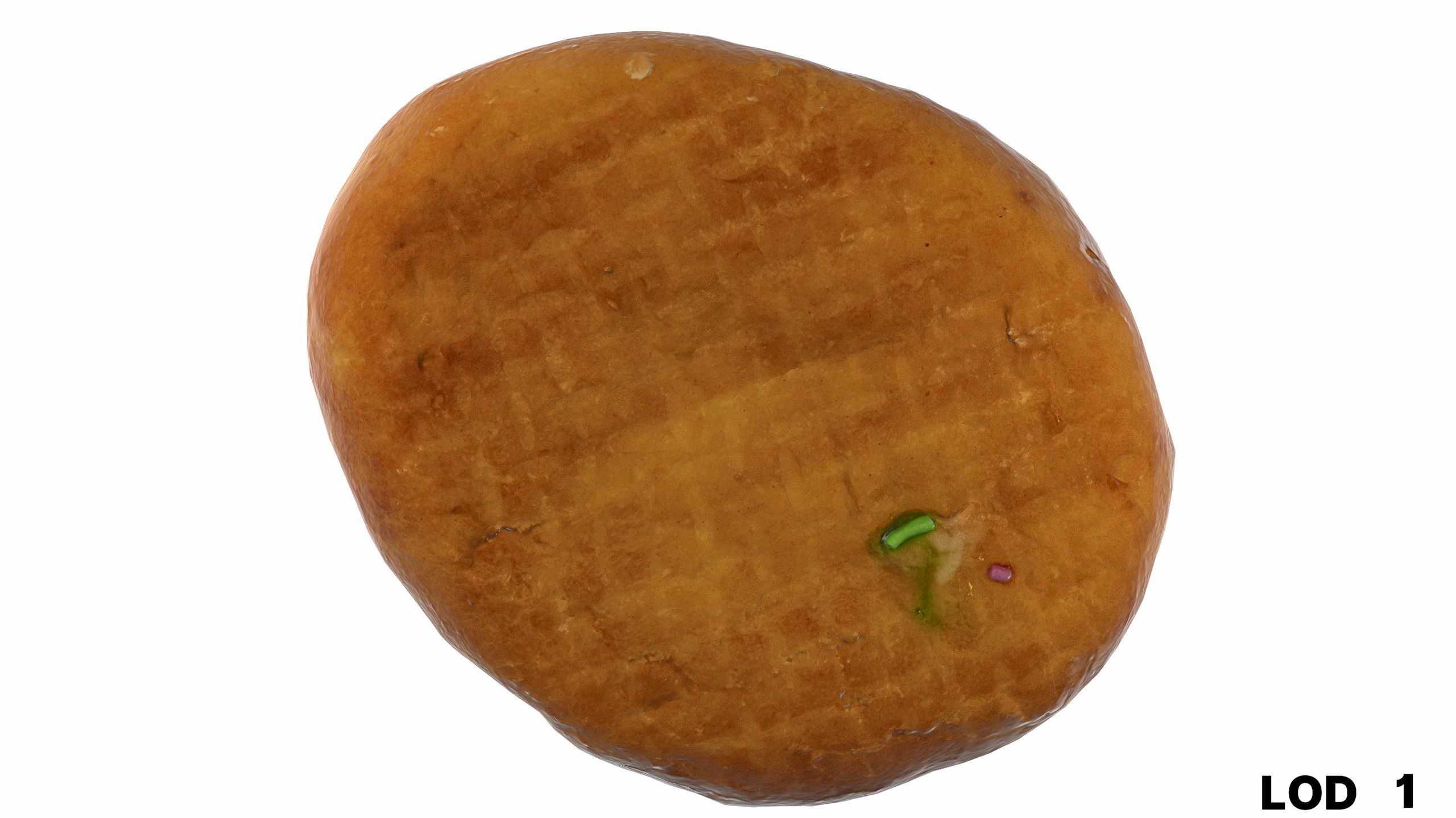 8k Another Cream Filled Doughnut - 5 Levels of Detail Low-poly 3D model_31