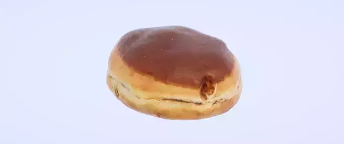 8k Another Cream Filled Doughnut - 5 Levels of Detail Low-poly 3D model