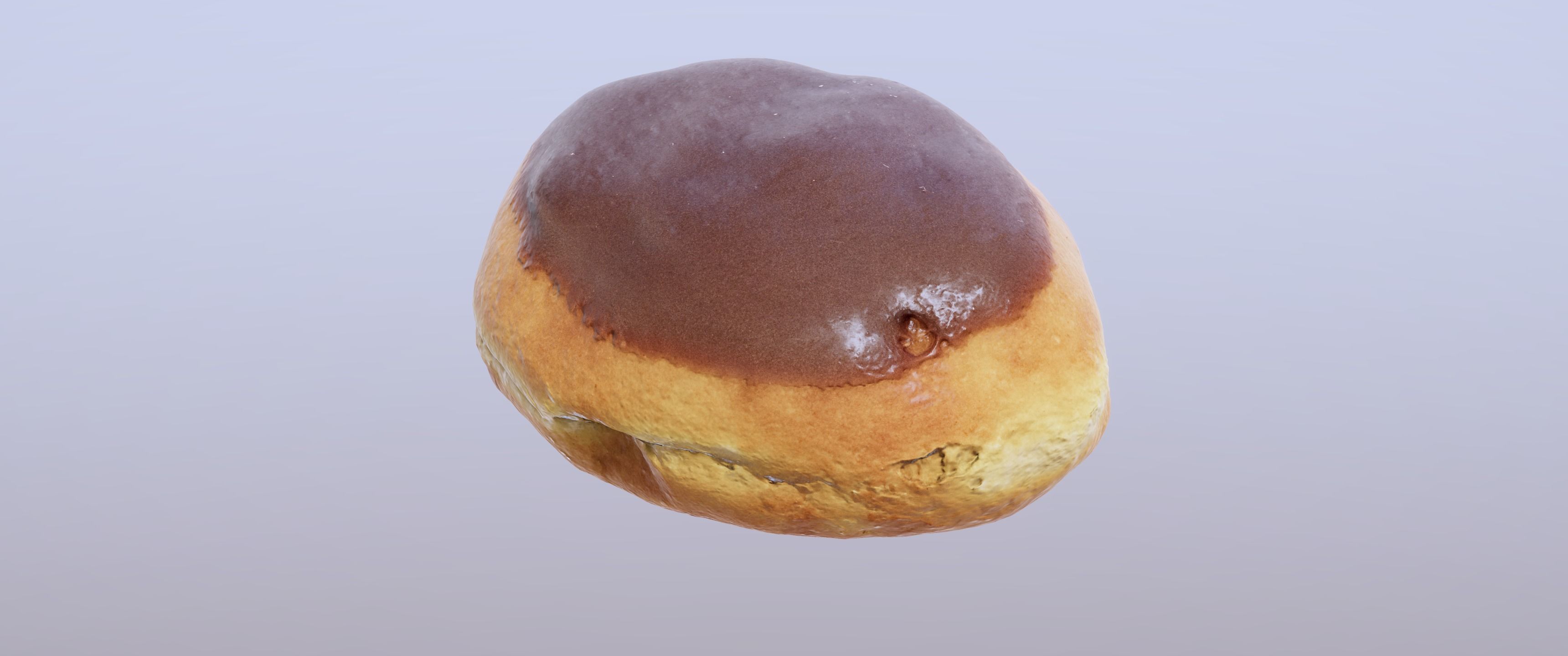 8k Another Cream Filled Doughnut - 5 Levels of Detail Low-poly 3D model_10