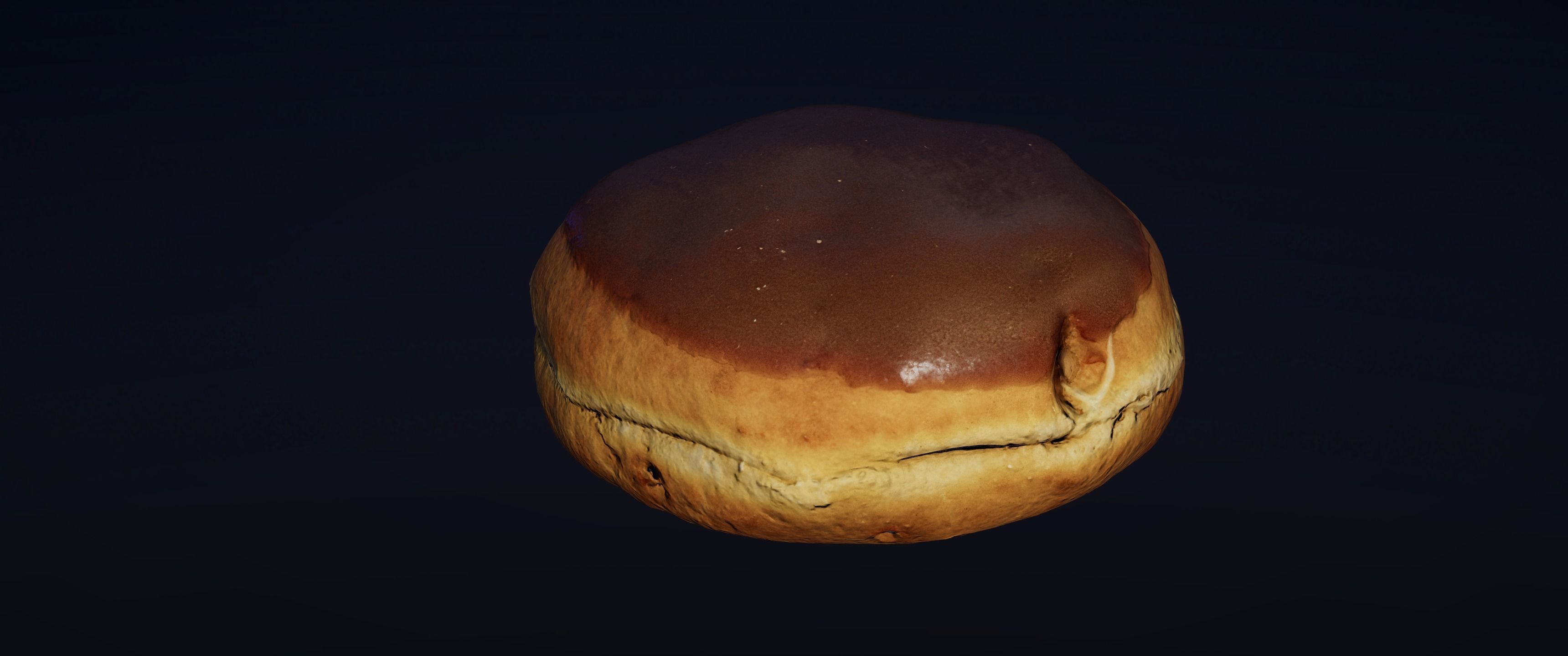 8k Another Cream Filled Doughnut - 5 Levels of Detail Low-poly 3D model_11