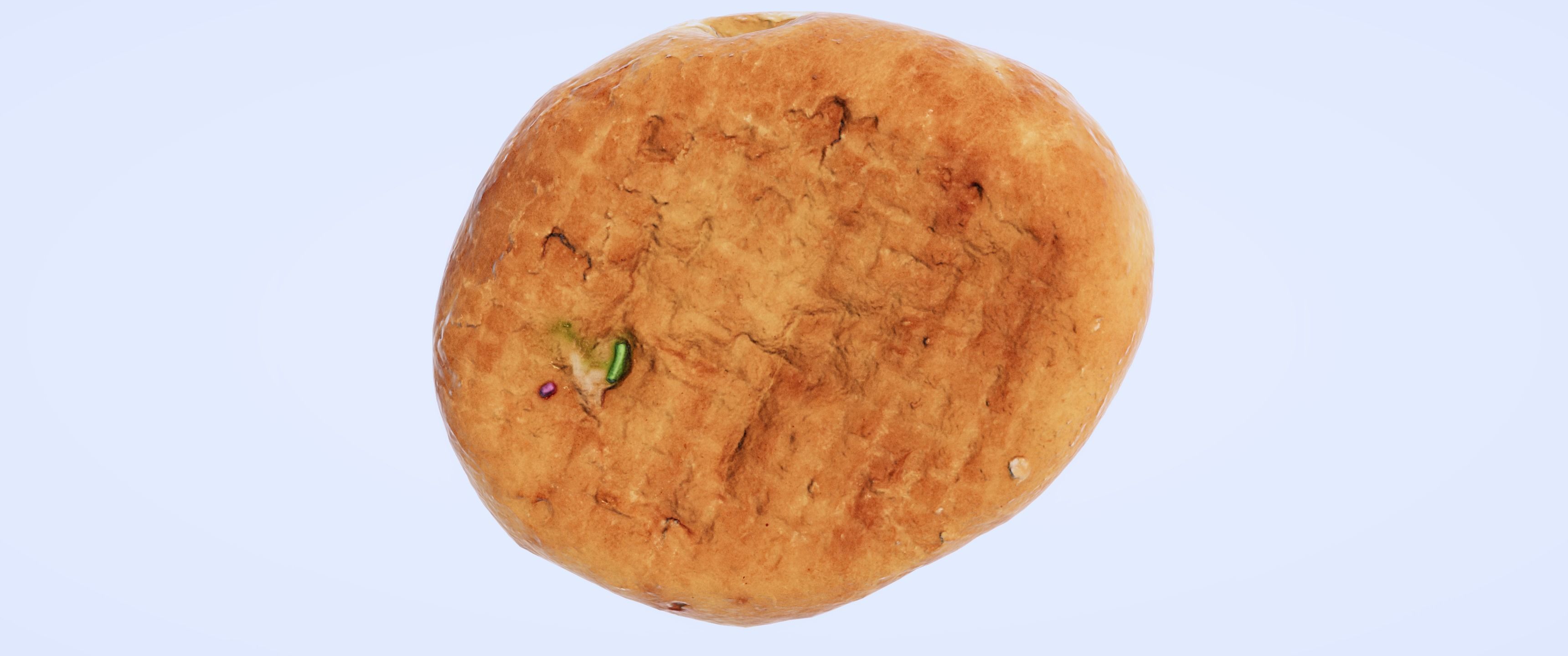 8k Another Cream Filled Doughnut - 5 Levels of Detail Low-poly 3D model_8