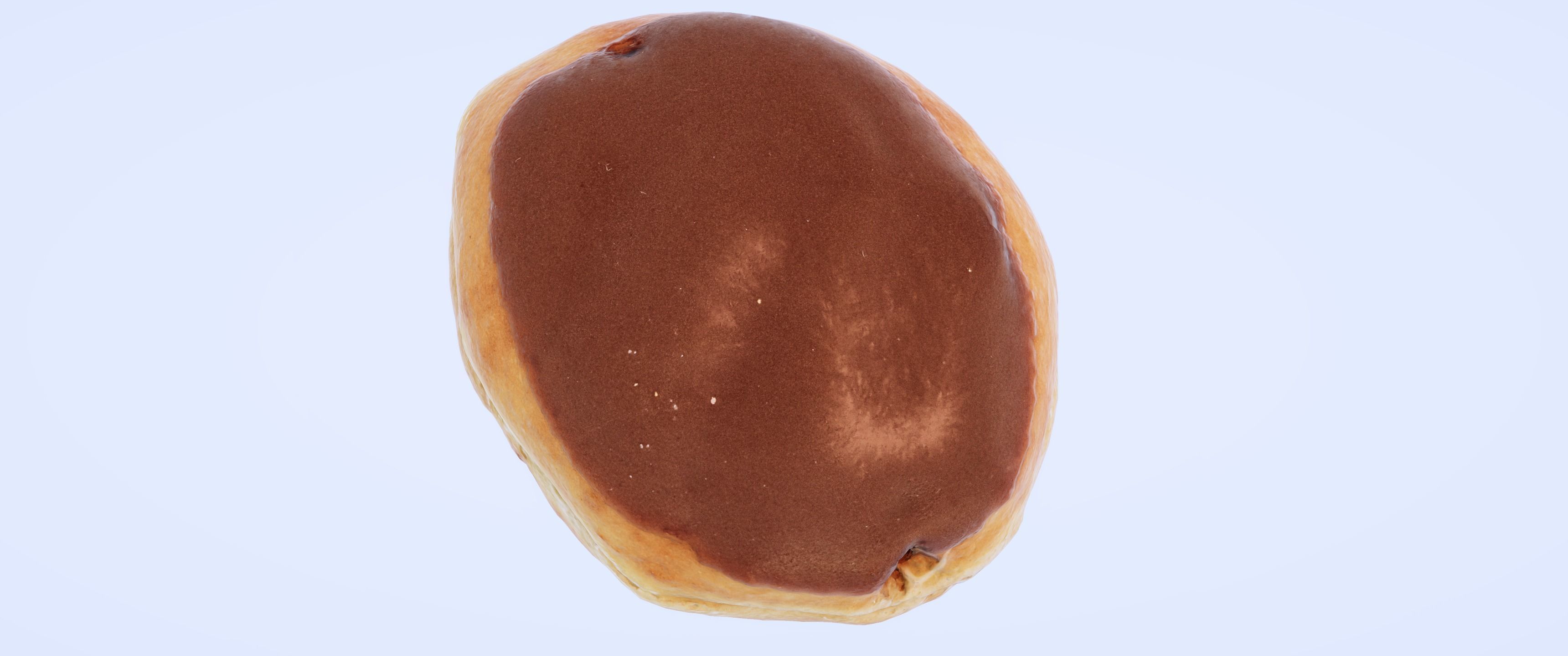 8k Another Cream Filled Doughnut - 5 Levels of Detail Low-poly 3D model_7