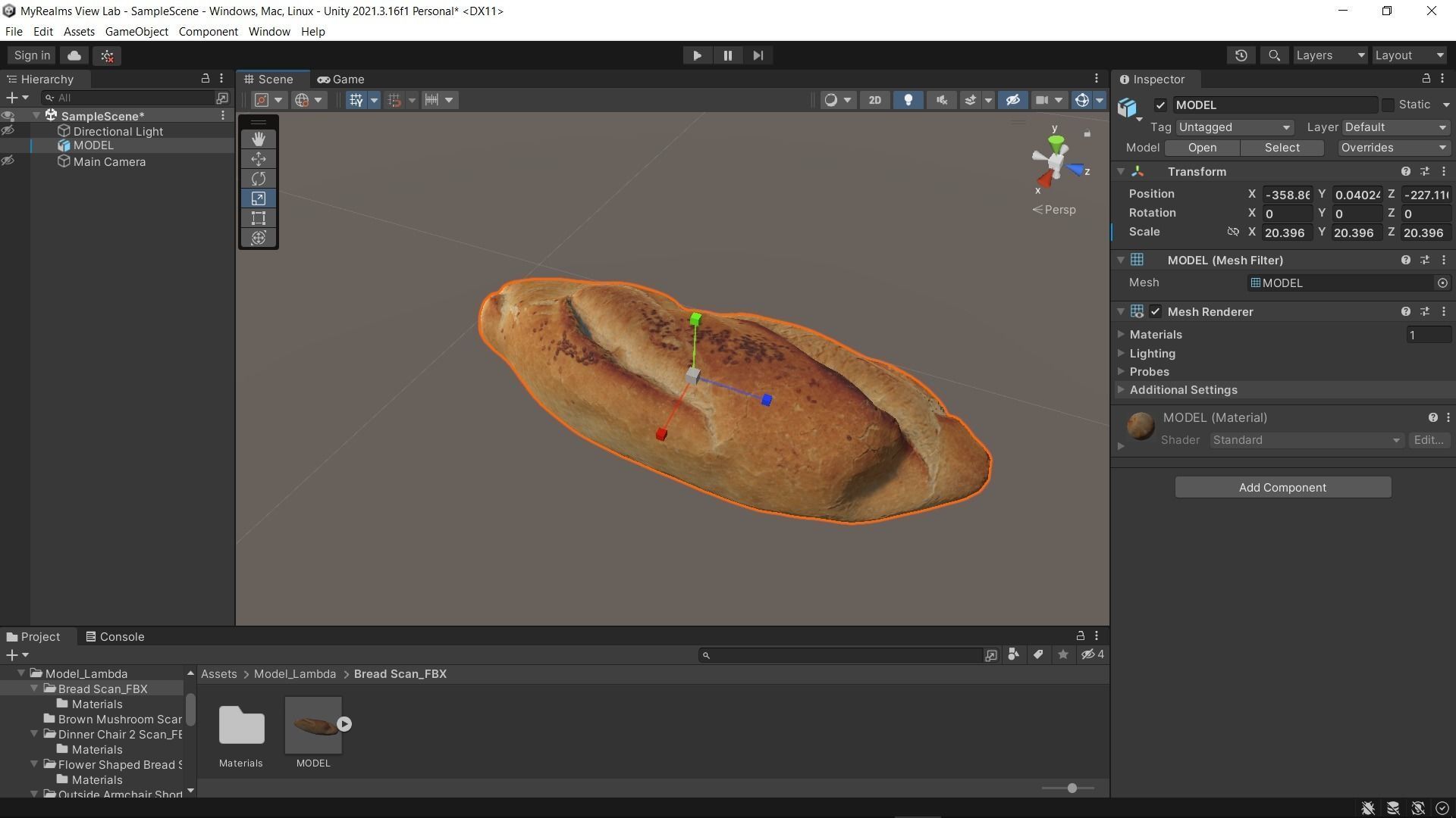Bread Scan Low-poly 3D model_25
