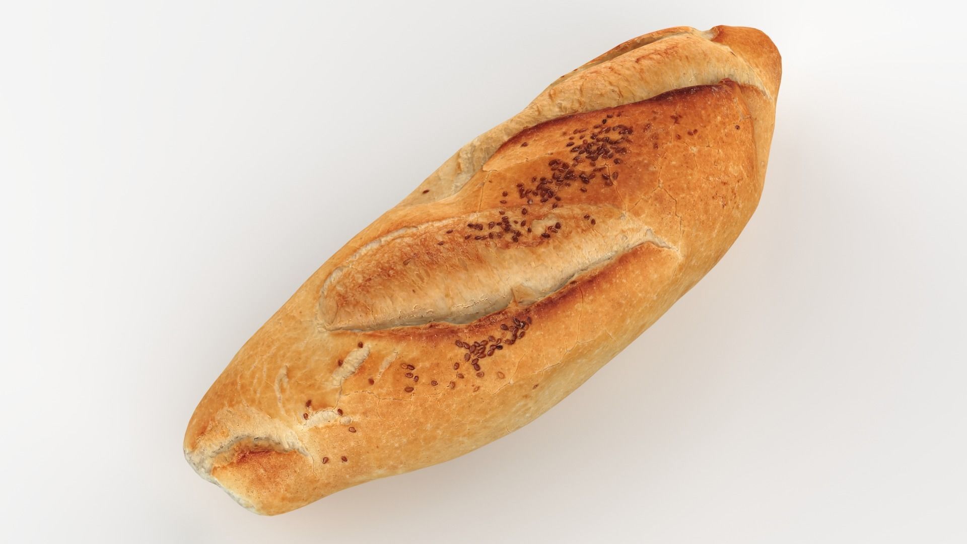 Bread Scan Low-poly 3D model_3