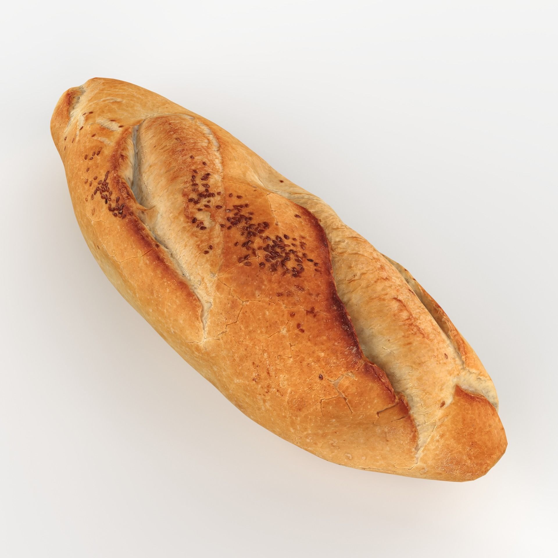 Bread Scan Low-poly 3D model_1