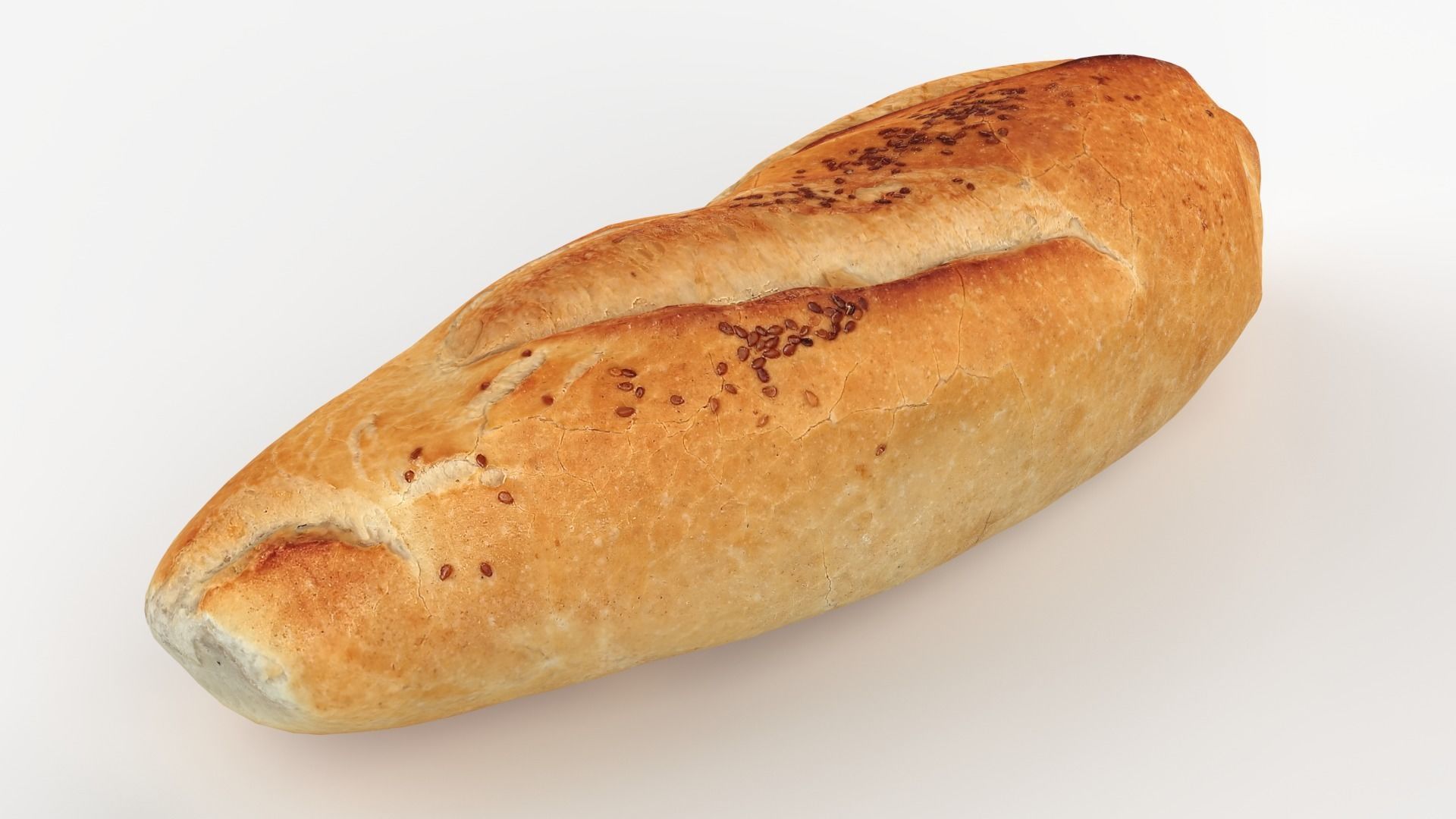 Bread Scan Low-poly 3D model_7