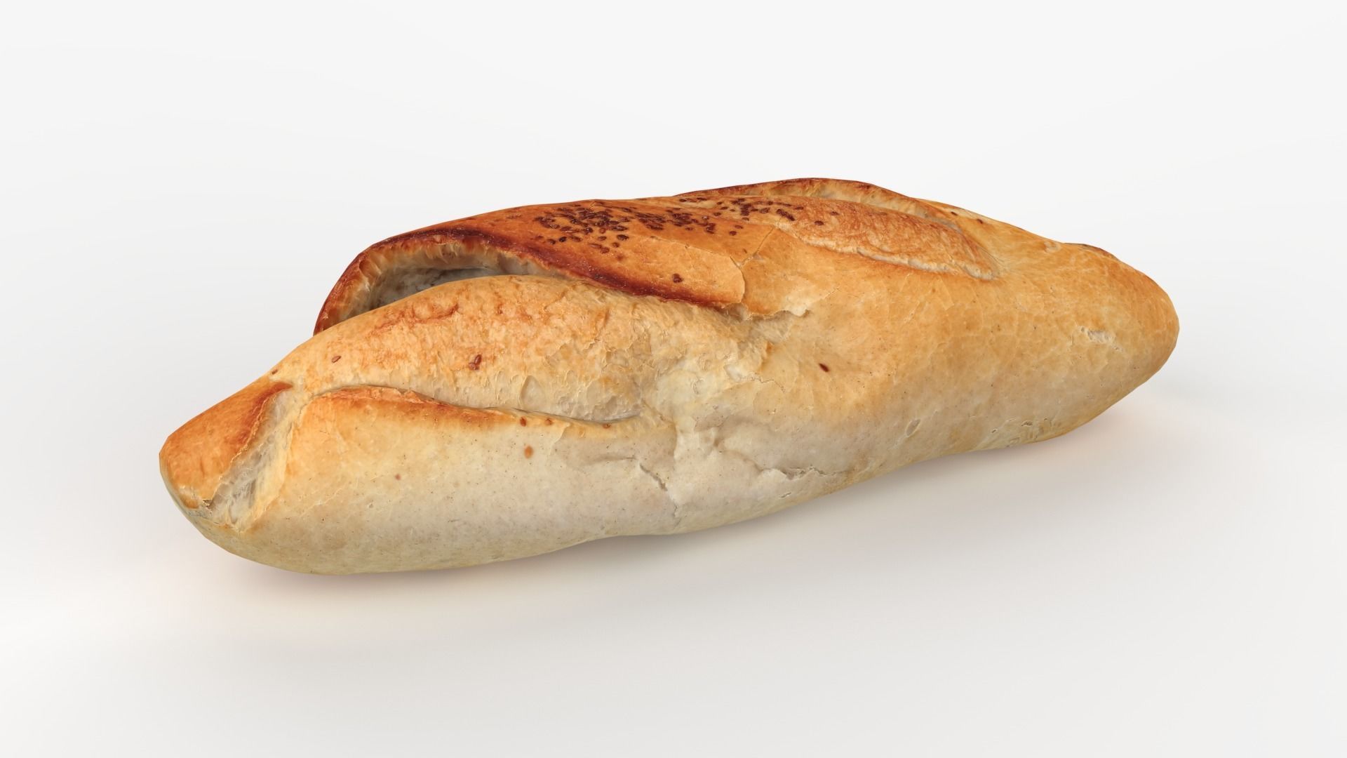 Bread Scan Low-poly 3D model_5