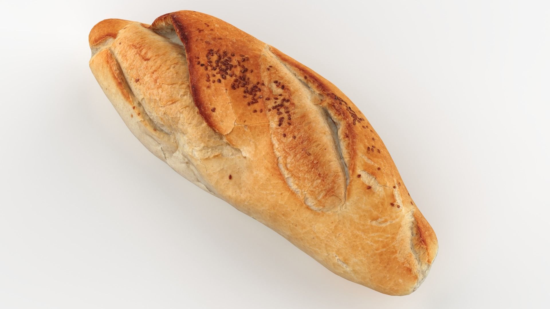 Bread Scan Low-poly 3D model_4