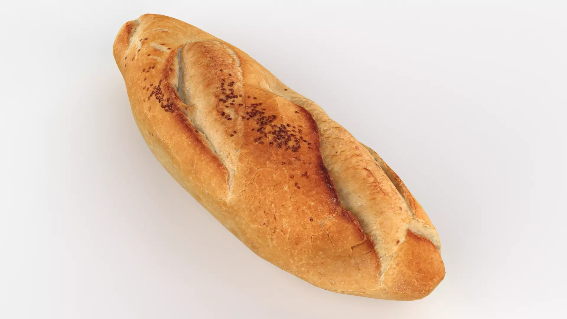 Bread Scan Low-poly 3D model_0
