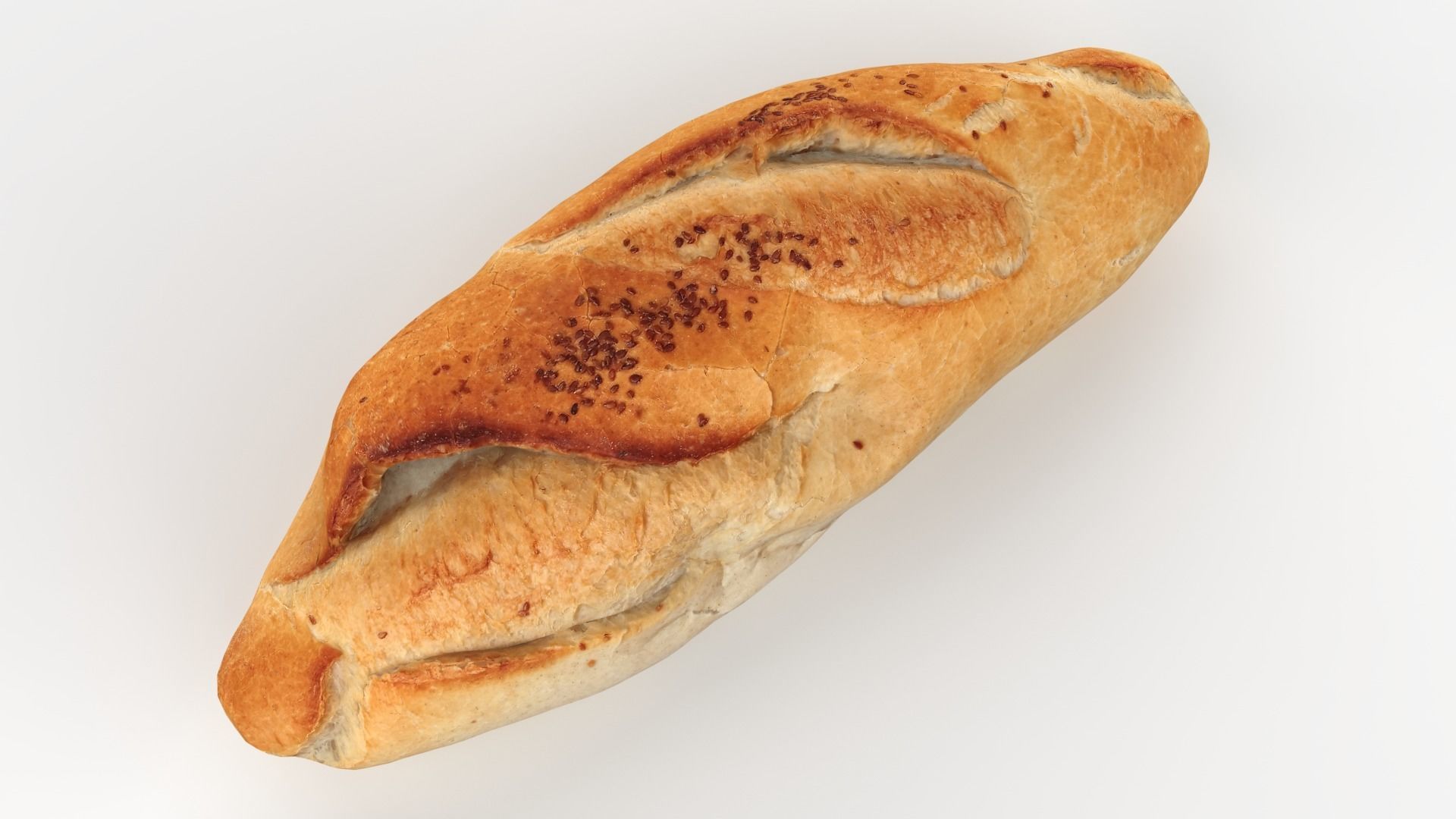 Bread Scan Low-poly 3D model_2