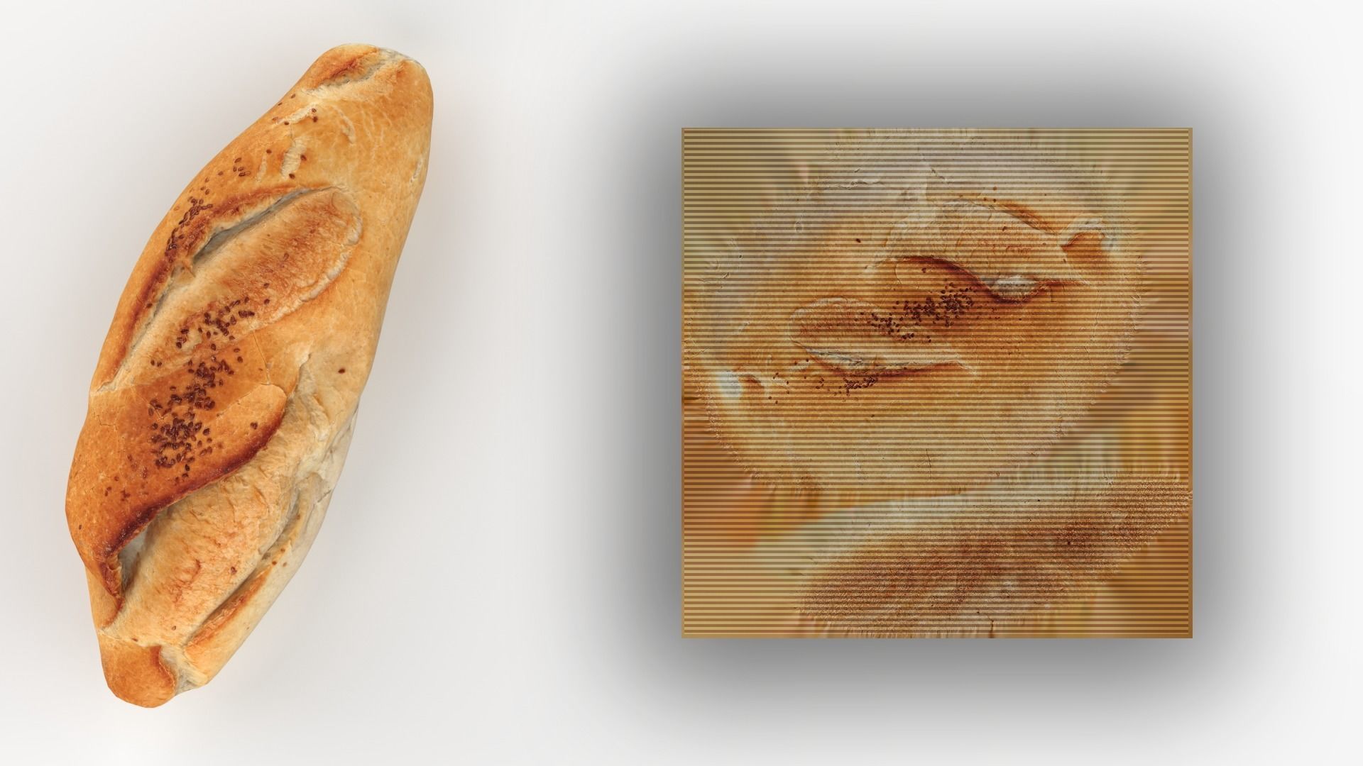 Bread Scan Low-poly 3D model_11
