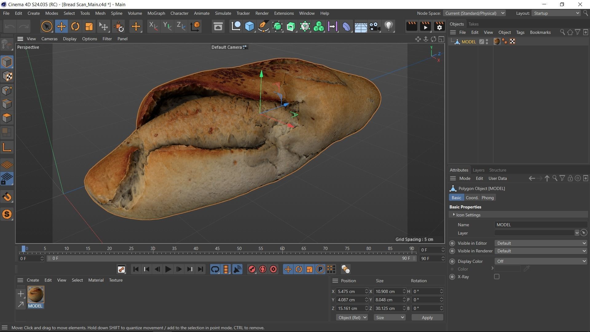 Bread Scan Low-poly 3D model_23