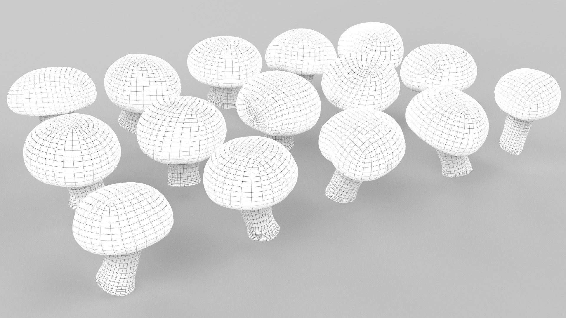 Brown Mushroom Scan Set Low-poly 3D model_46