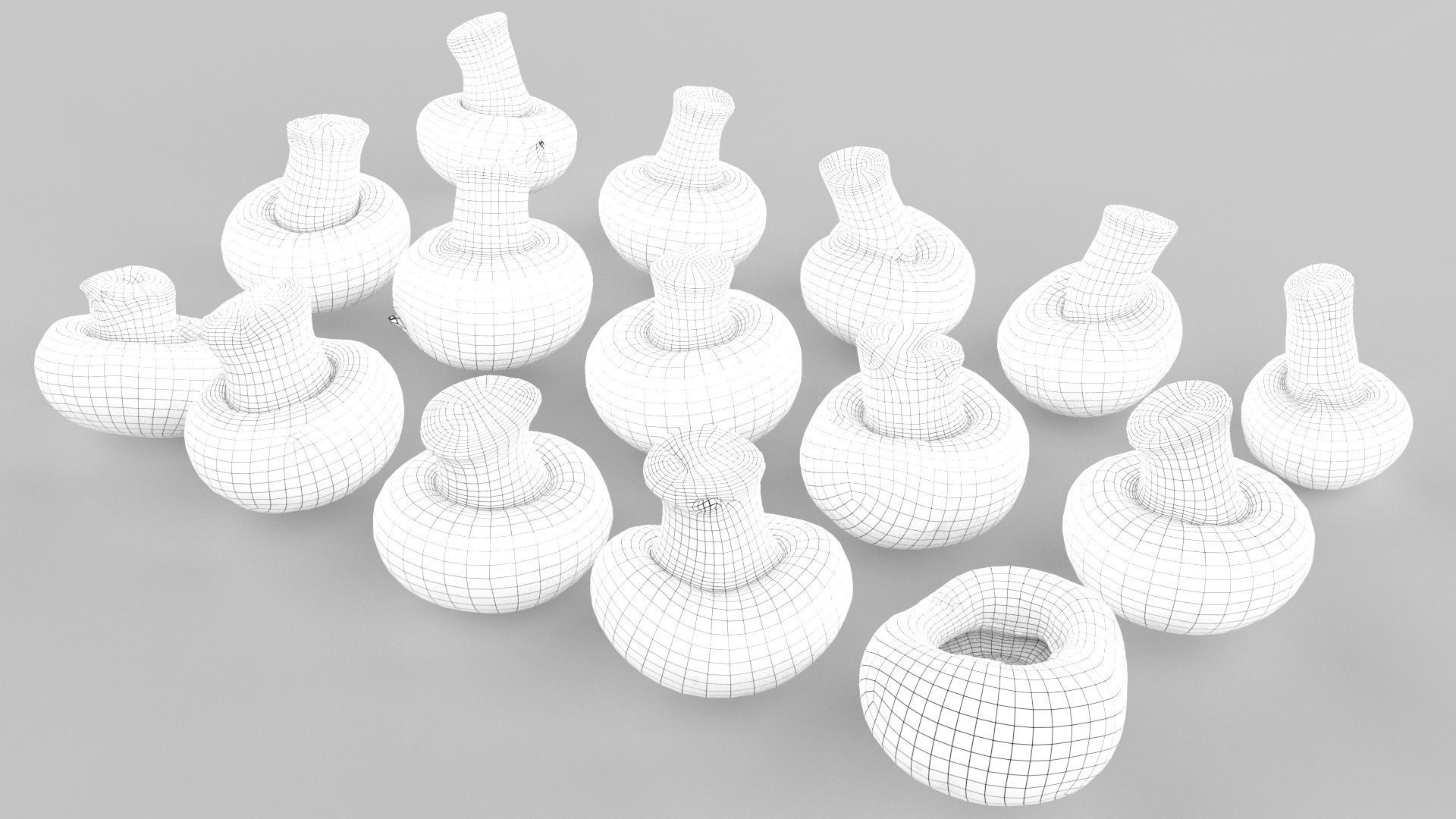 Brown Mushroom Scan Set Low-poly 3D model_37