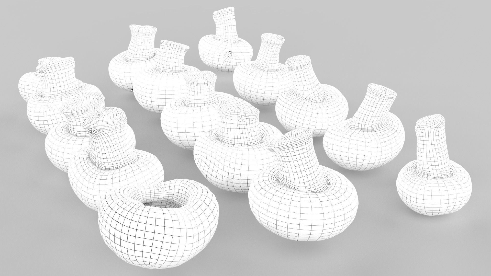 Brown Mushroom Scan Set Low-poly 3D model_40