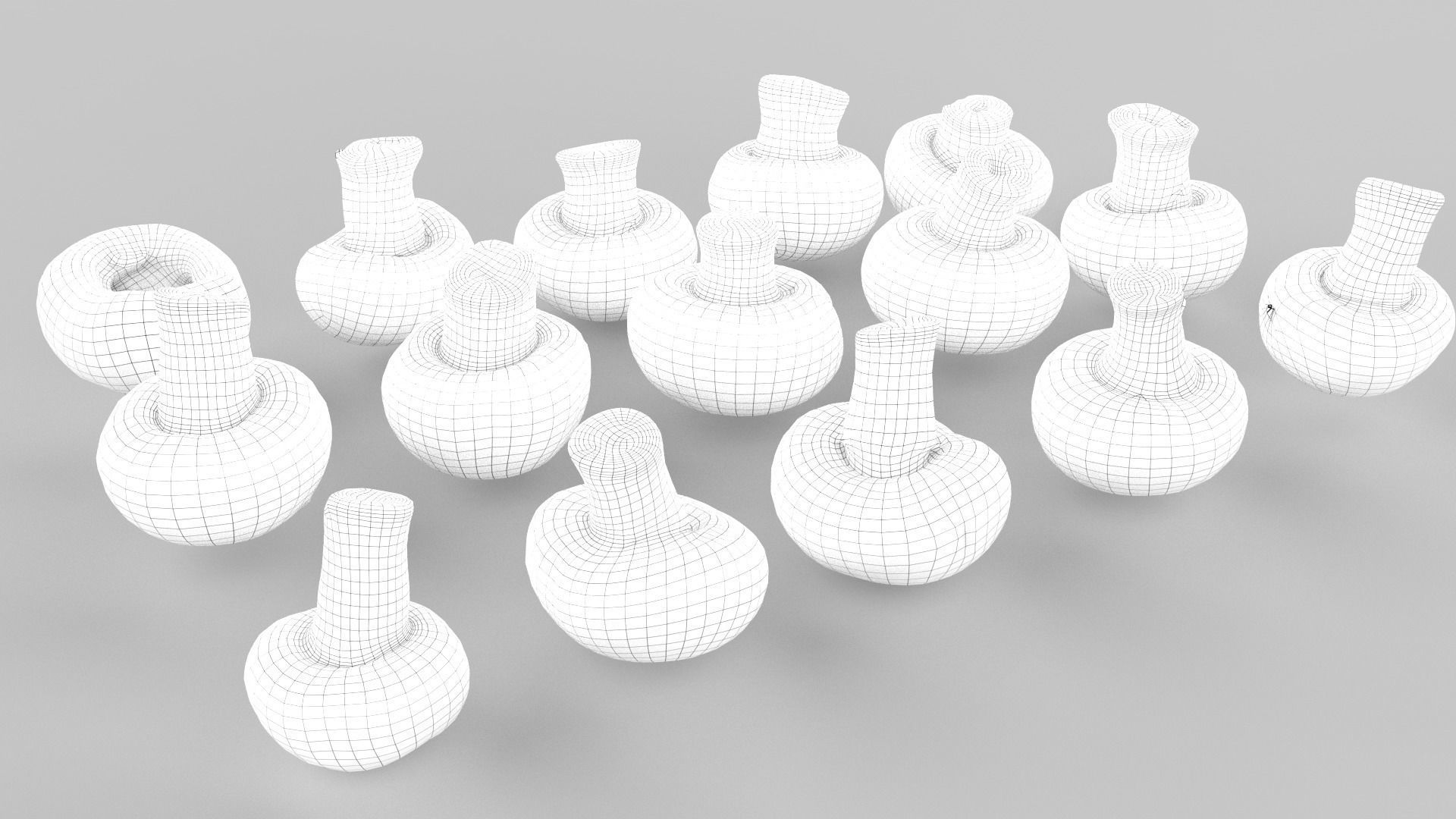 Brown Mushroom Scan Set Low-poly 3D model_36