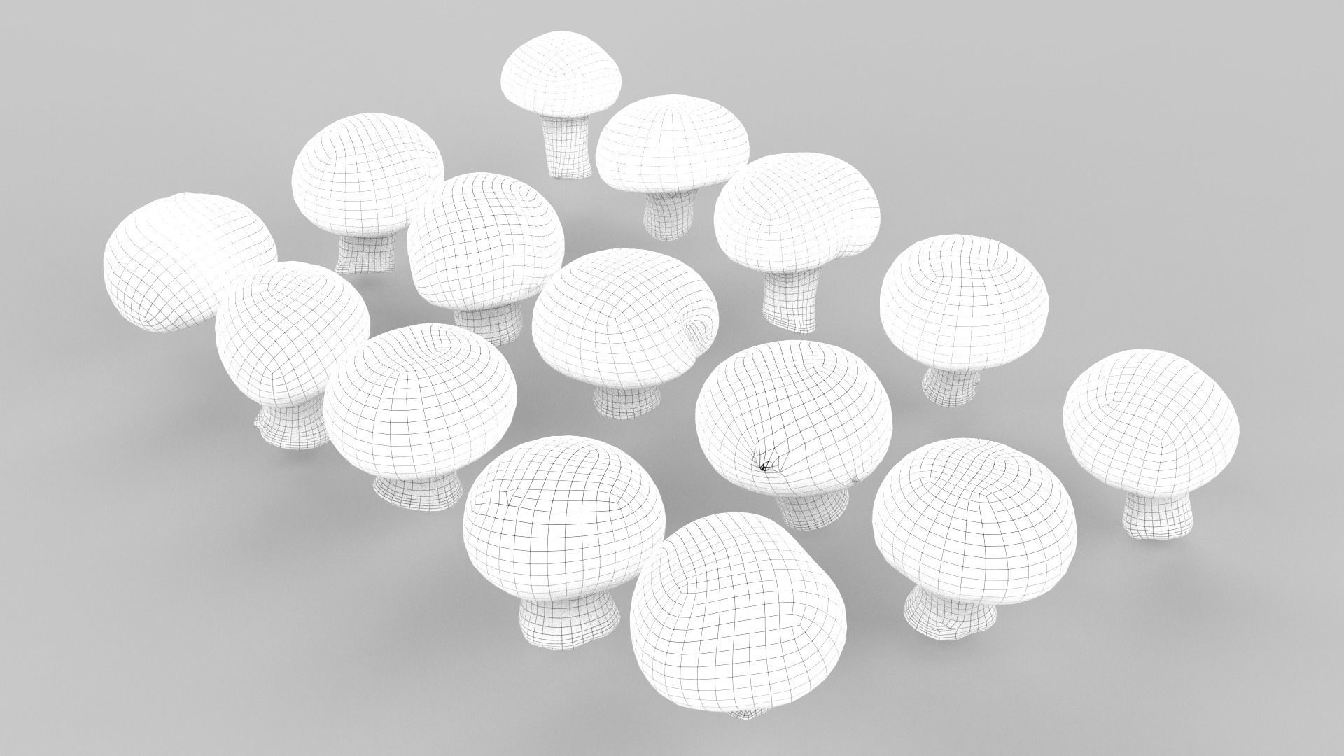 Brown Mushroom Scan Set Low-poly 3D model_43