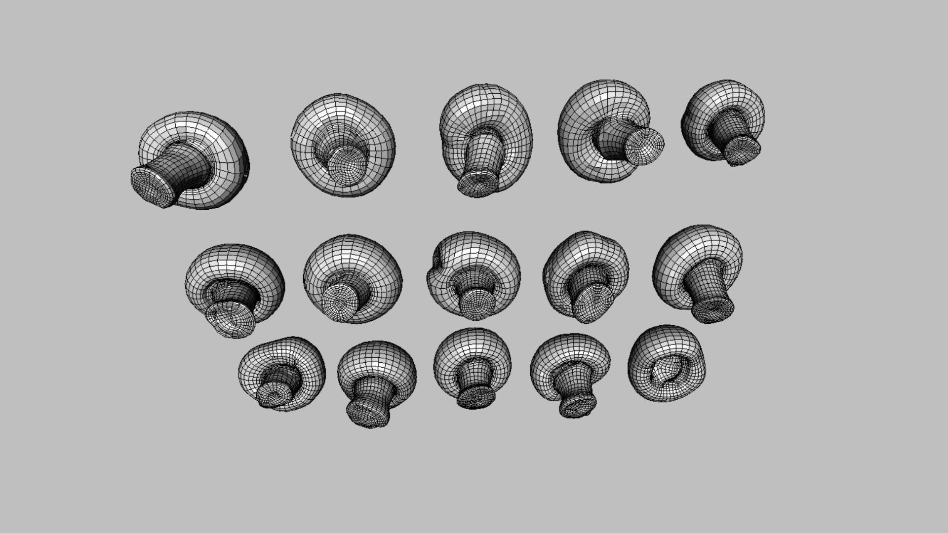 Brown Mushroom Scan Set Low-poly 3D model_51