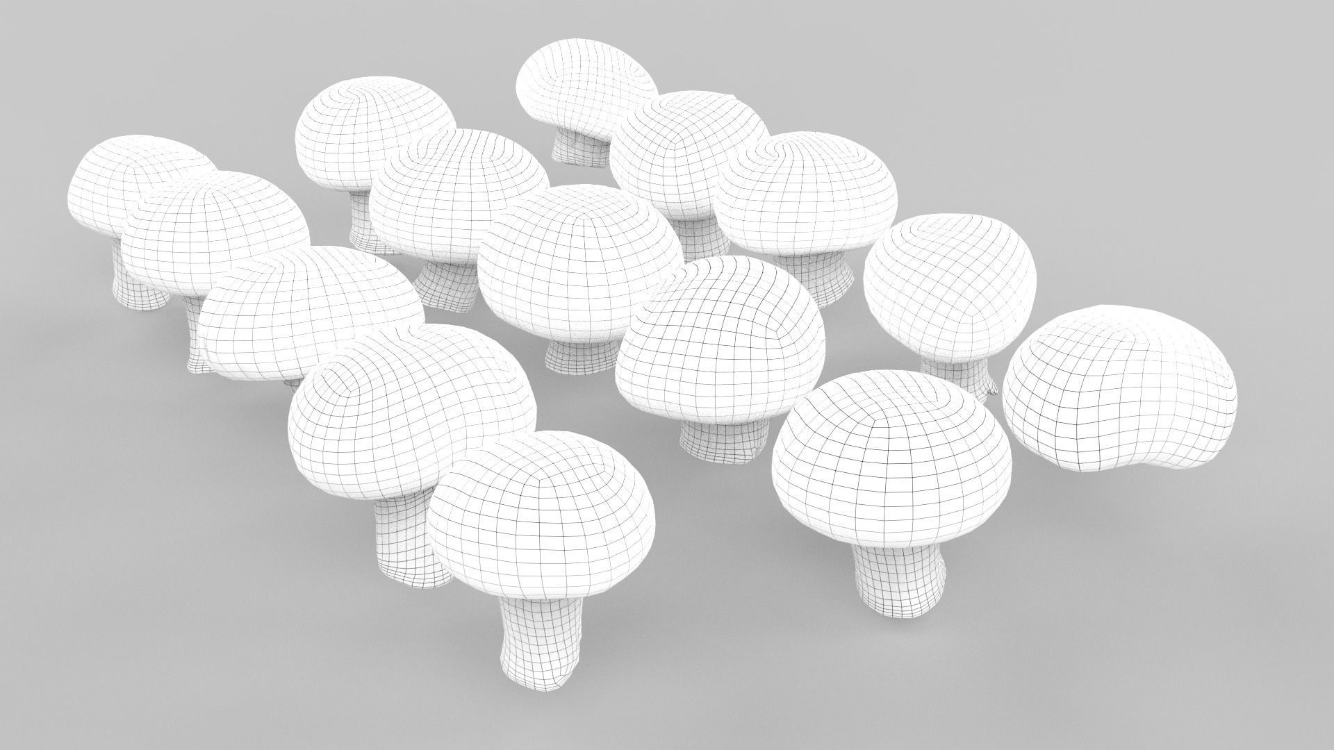 Brown Mushroom Scan Set Low-poly 3D model_41