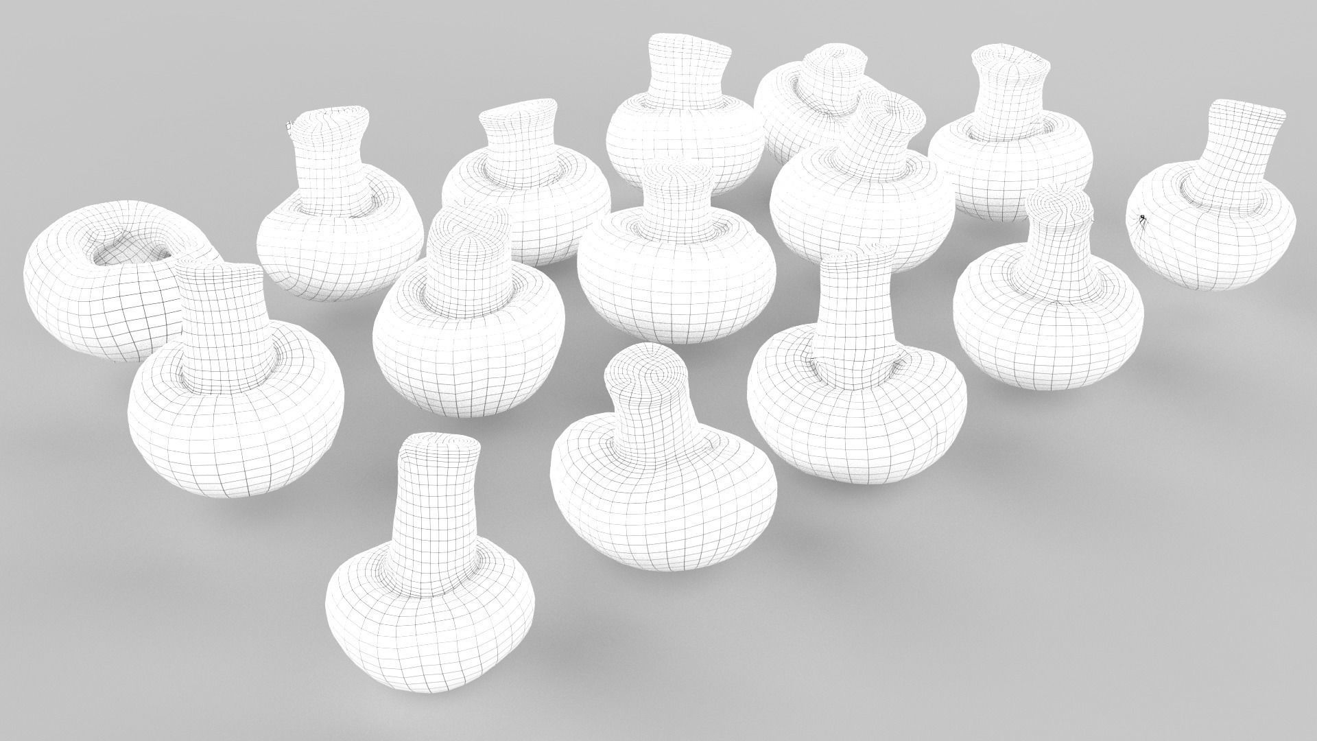 Brown Mushroom Scan Set Low-poly 3D model_38