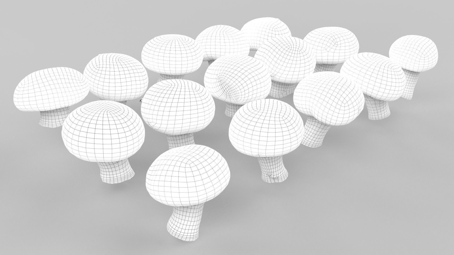 Brown Mushroom Scan Set Low-poly 3D model_42