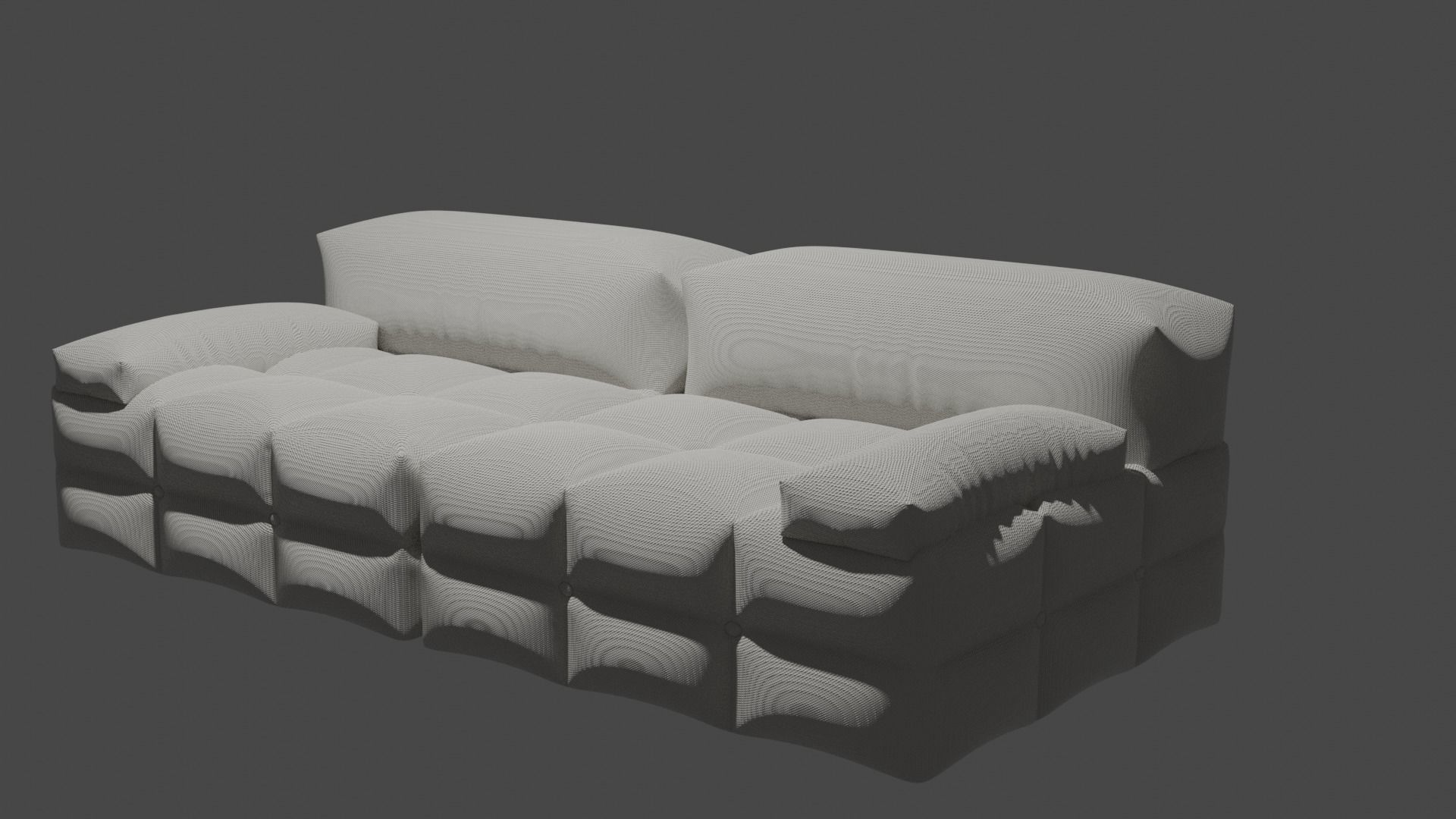 Modern white sofa 3D model_1