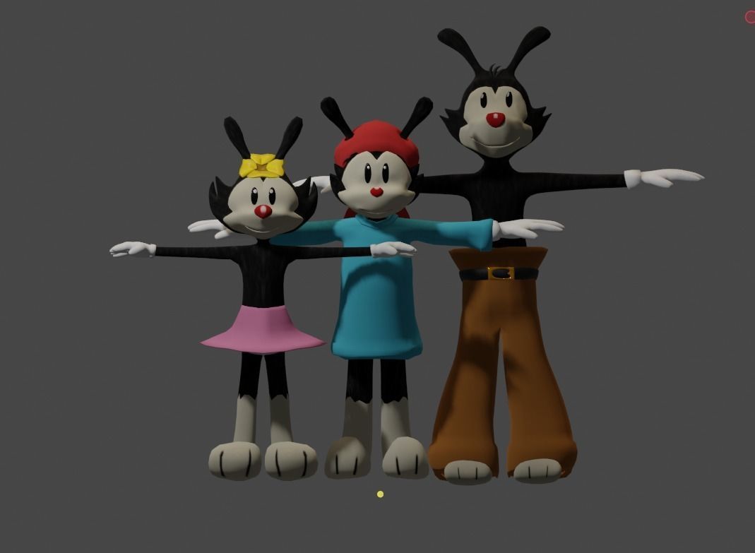 Yakko Wakko And Dot Warner 3D model_7