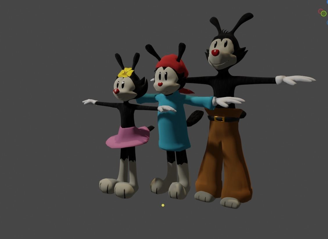 Yakko Wakko And Dot Warner 3D model_6